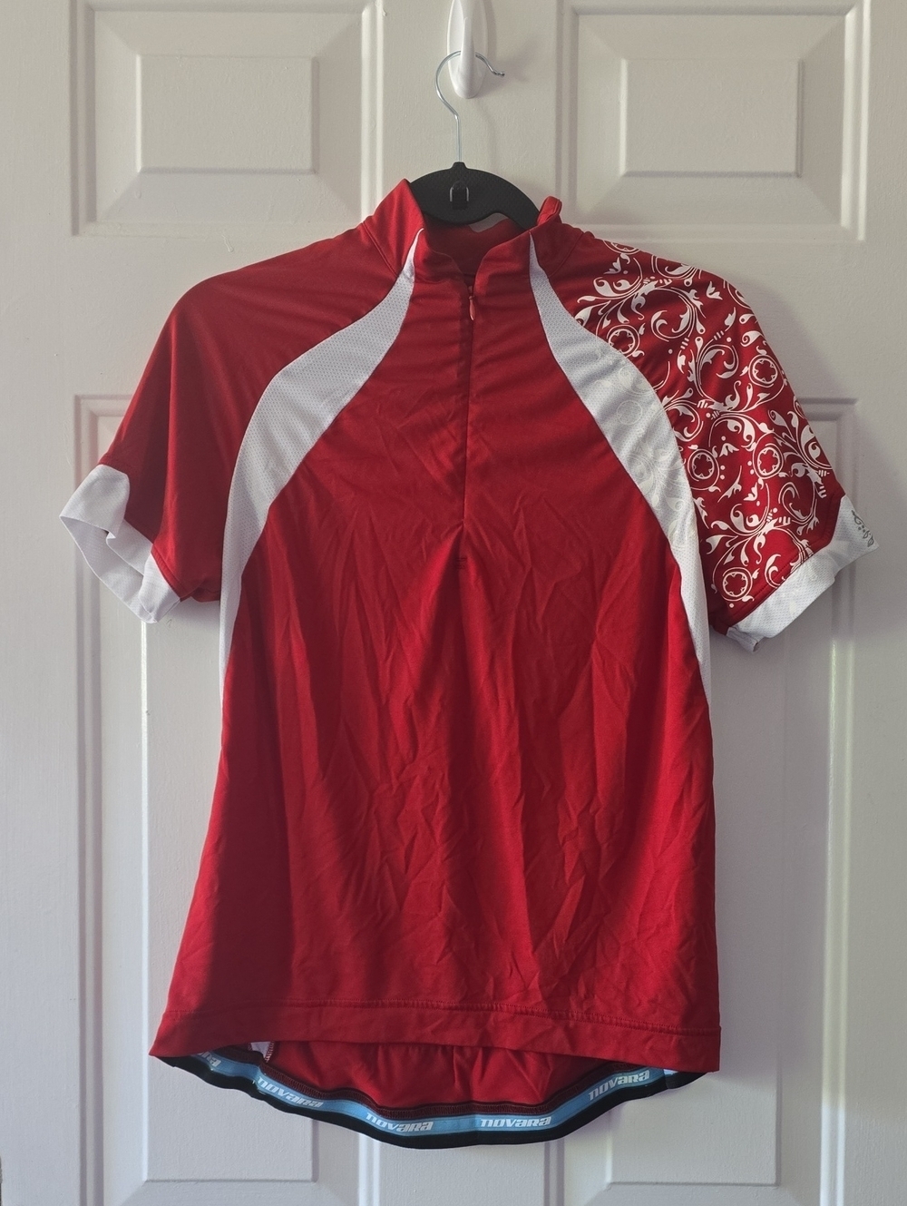 Novara Red and White Women's Cycling Jersey